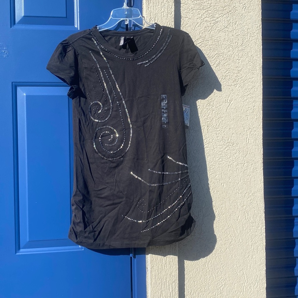 Bisou bisou large black woman’s shirt